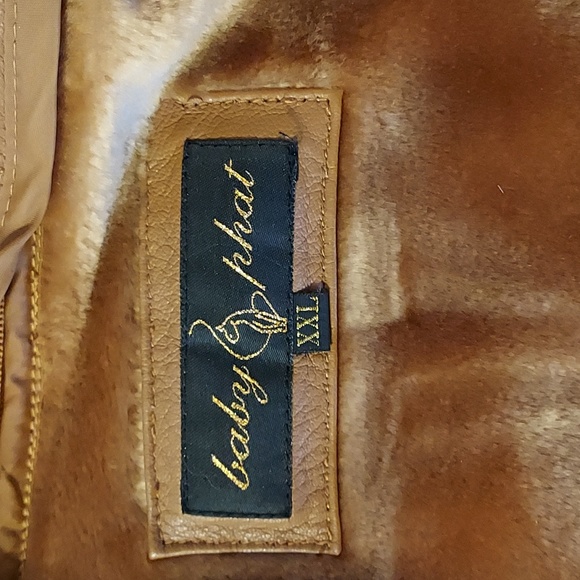 Baby Phat Women's Moto Leather Jacket Tan Cream Piping Removable Lining … - Picture 12 of 16
